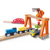 Hape: Lift & Load Harbor Set - 25 pc Land & Water Wooden Train Toy Playset - Woodens - 4