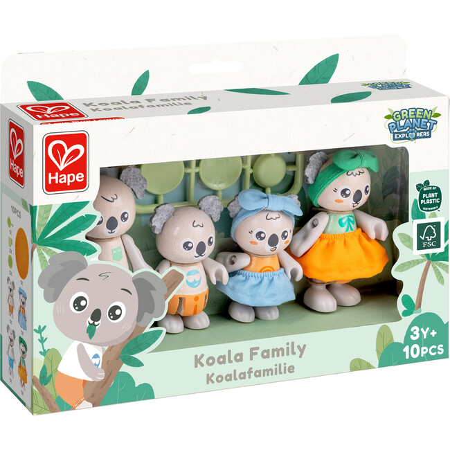 Hape: Koala Family - 4 Animal Articulated Figures, Wooden Toy Miniatures - Woodens - 2