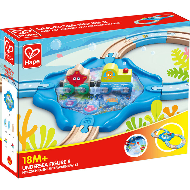 Hape: Undersea Figure 8 - Wooden Train Track Playset