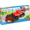 Hape: PolyM: Racing Car - Black & Red - 31pc Building Blocks Toy Set w/ Figurine - Woodens - 1 - thumbnail