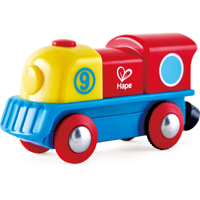 Hape: Brave Little Engine - Red-Yellow-Blue - Train Locomotive