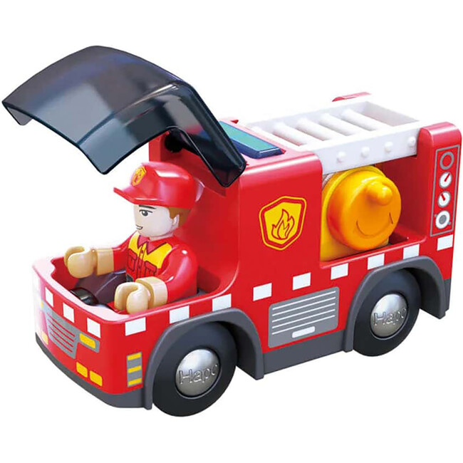 Hape: Light & Sound: Fire Truck With Siren - Red - Woodens - 2