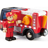 Hape: Light & Sound: Fire Truck With Siren - Red - Woodens - 3