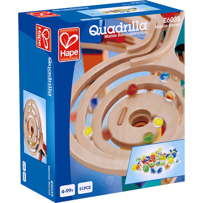 Hape: Quadrilla: Marble Racers - 50 Glass Marbles