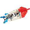 Hape: PolyM: Adventure Rocket - Red-Blue-White - 138pc Building Block Toy Set - Woodens - 5