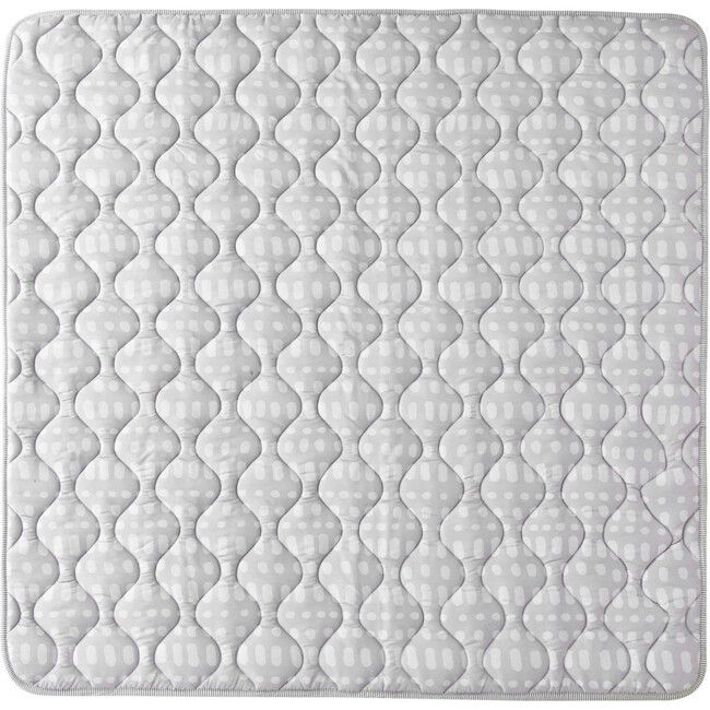 Hakuna Matte: Quilted Playmat: Grey & Dots - 50" Square, Soft Padded Floor Blanket - Playmats - 1