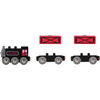 Hape: Steam-Era Freight Train - Red & Black - 3pc Wooden Locomotive Toy - Woodens - 2