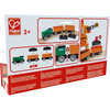 Hape: Diesel Freight Train- Green & Orange - 3pc Wooden Locomotive Toy - Woodens - 5