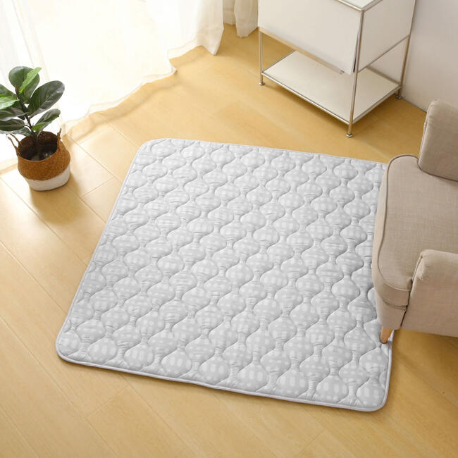 Hakuna Matte: Quilted Playmat: Grey & Dots - 50" Square, Soft Padded Floor Blanket - Playmats - 2