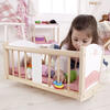 Hape: Rock-A-Bye Cradle - Pink & White - Baby Doll Sturdy Wooden Cradle - Woodens - 2