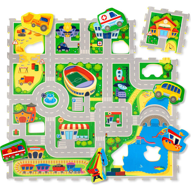 Hakuna Matte: Stylish Baby Play Mat: Car - 47x47" - Playmats - 1