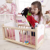 Hape: Rock-A-Bye Cradle - Pink & White - Baby Doll Sturdy Wooden Cradle - Woodens - 4