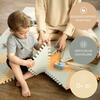 Hakuna Matte: Stylish Baby Play Mat: Grey-Beige-Orange - 72x48", 48 Triangle Foam Floor Tiles - Playmats - 2