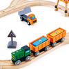 Hape: Crossing & Crane Set - 32pc Wooden Train Cargo Railroad Yard - Woodens - 4