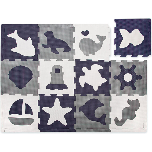 Hakuna Matte: Stylish Baby Mat: Marine World - 47x35", 12 Foam Floor Tiles