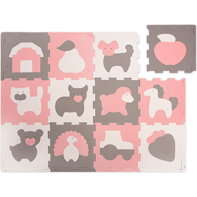 Hakuna Matte: Stylish Baby Play Mat: Farm - 47x35", 12 Foam Floor Tiles - Playmats - 1