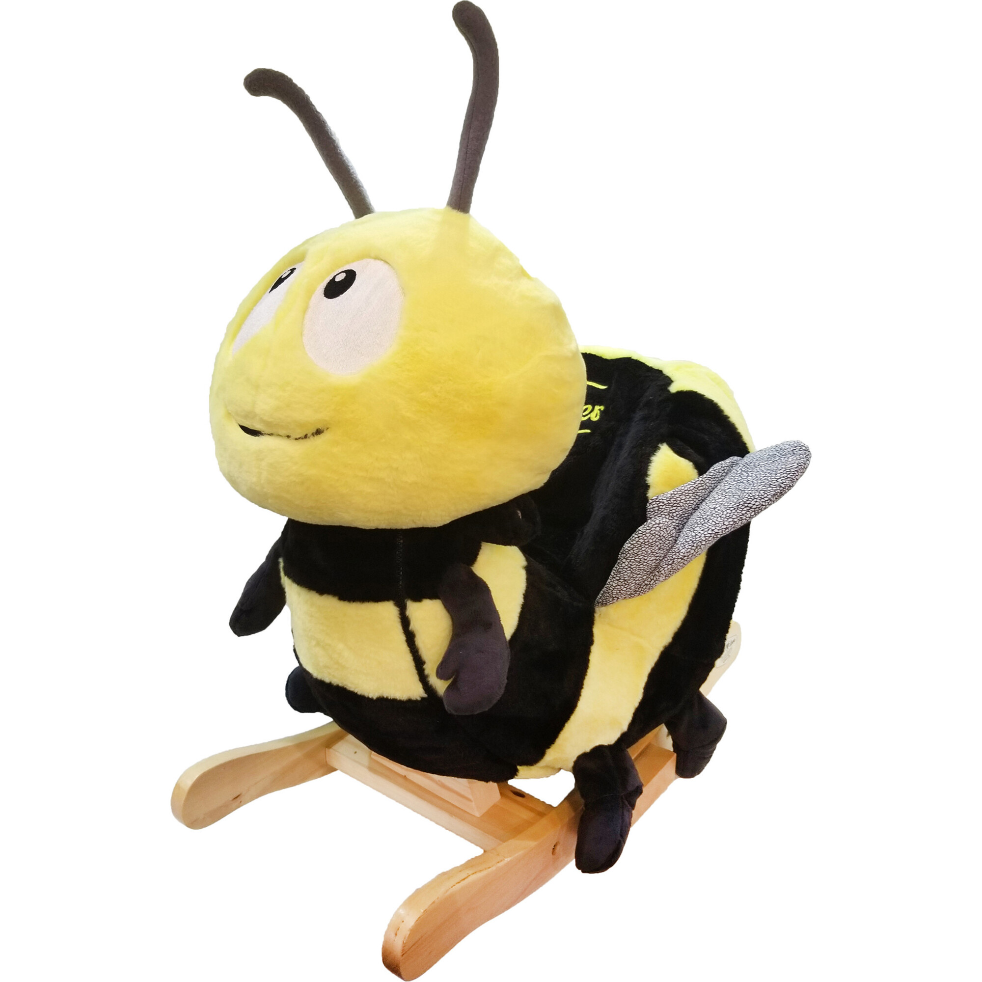 Gerardo's Toys: Little Rockers - Bee - Wooden Plush Ride-On Rocking Animal Toy - Rockers - 1