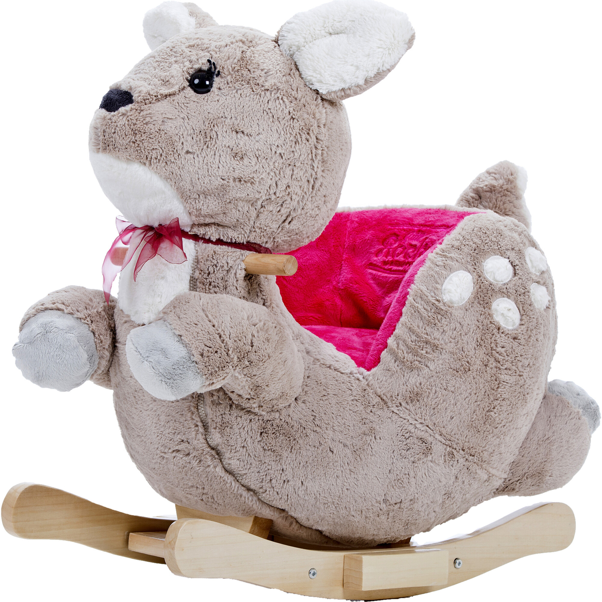 Gerardo's Toys: Little Rockers - Deer - Wooden Plush Ride-On Rocking Animal Toy - Rockers - 1