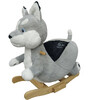Gerardo's Toys: Little Rockers - Wolf - Wooden Plush Ride-On Rocking Animal Toy - Rockers - 1 - thumbnail