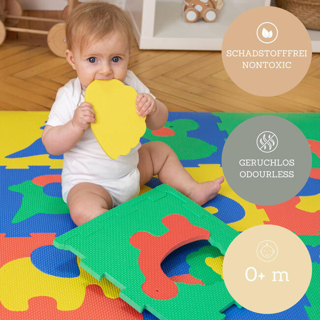 Hakuna Matte: Stylish Baby Play Mat: Safari - 47x35", 12 Foam Floor Tiles - Playmats - 2