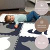 Hakuna Matte: Stylish Baby Play Mat: Animal - Blue-Grey-White - 72x72", 9 XXL Foam Floor Tiles - Playmats - 2