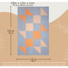 Hakuna Matte: Stylish Baby Play Mat: Grey-Beige-Orange - 72x48", 48 Triangle Foam Floor Tiles - Playmats - 4