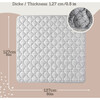 Hakuna Matte: Quilted Playmat: Grey & Dots - 50" Square, Soft Padded Floor Blanket - Playmats - 5