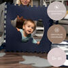 Hakuna Matte: Stylish Baby Play Mat: Animal - Blue-Grey-White - 72x72", 9 XXL Foam Floor Tiles - Playmats - 3