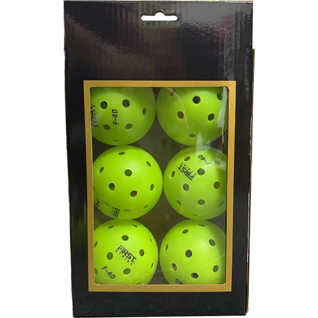 First Strike Pickleball: F-40 Pickleballs - 6 Pack - Competition Game Balls - Sports Gear - 1