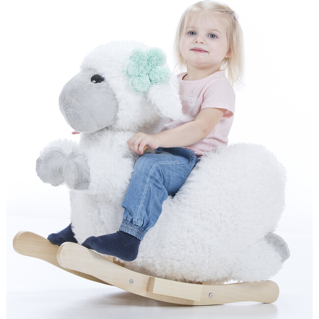 Gerardo's Toys: Little Rockers - Sheep - Wooden Plush Ride-On Rocking Animal Toy - Rockers - 2