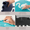 Hakuna Matte: Stylish Baby Play Mat: Animal - Blue-Grey-White - 72x72", 9 XXL Foam Floor Tiles - Playmats - 4