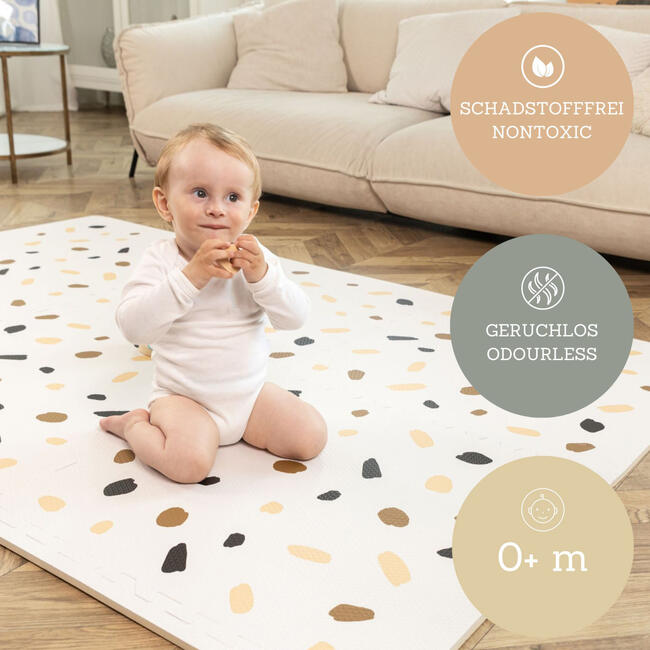 Hakuna Matte: Stylish Baby Play Mat: Confetti & White Design - Playmats - 6