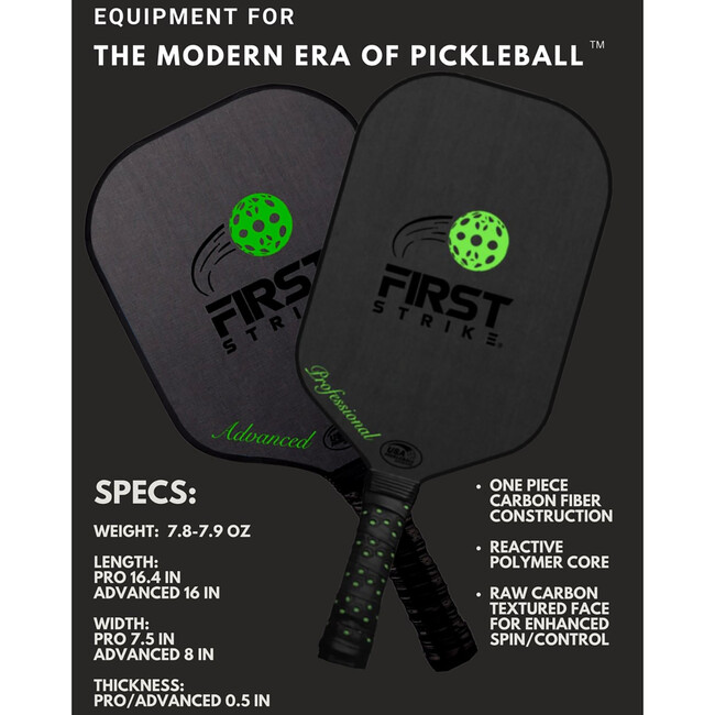 First Strike Pickleball: Advanced Pickleball Paddle - 16 x 8 x 0.5" - Sports Gear - 2