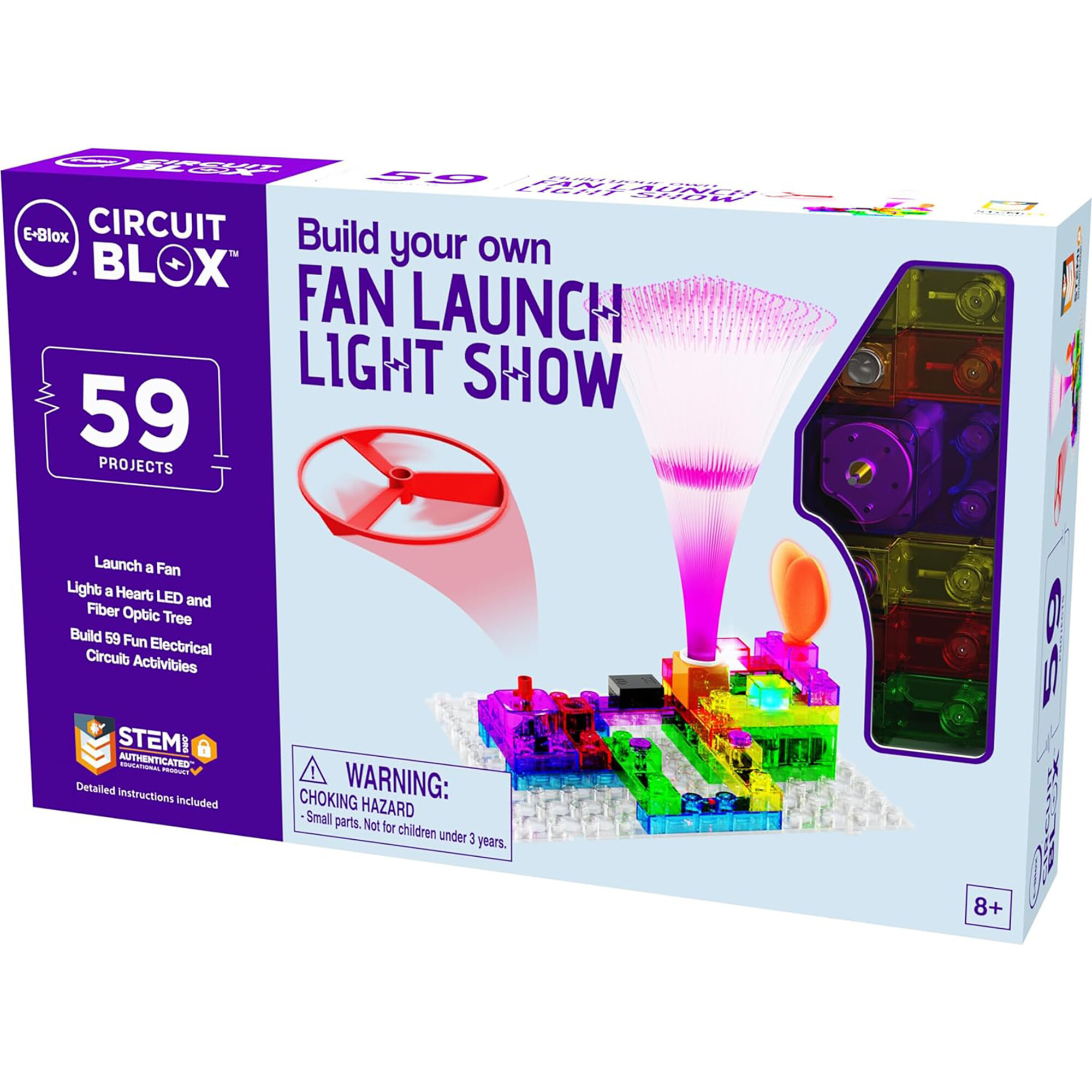 E-Blox: Circuit Blox: BYO Fan Launch Light Show - 59 Projects - STEM Toys - 1
