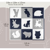 Hakuna Matte: Stylish Baby Play Mat: Animal - Blue-Grey-White - 72x72", 9 XXL Foam Floor Tiles - Playmats - 7
