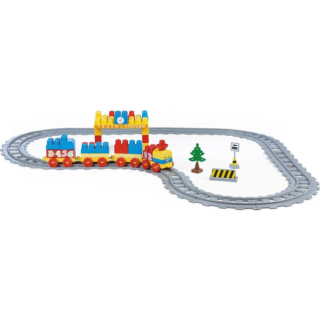 Dolu: Train Set - 89 Pcs - Blocks Assembly Station & Tracks