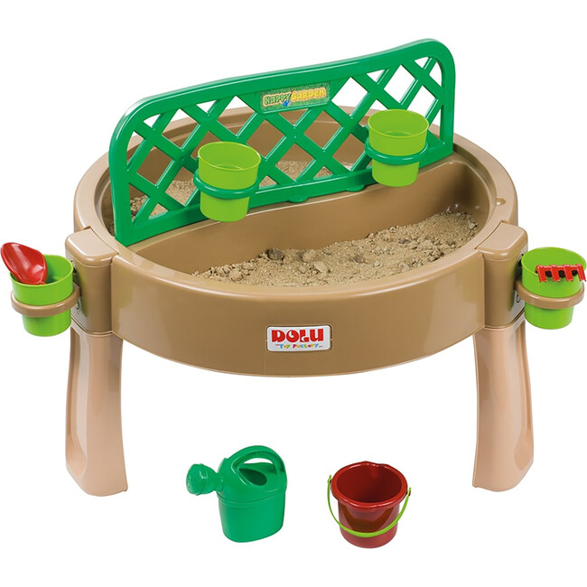 Dolu: 4-In-1 Activity Table: Gardening, Sand, Water, Creativity - Brown & Green