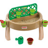 Dolu: 4-In-1 Activity Table: Gardening, Sand, Water, Creativity - Brown & Green - Outdoor Games - 1 - thumbnail