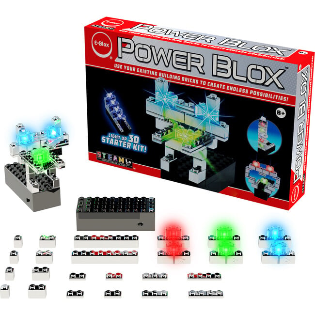 E-Blox: Power Blox: BYO Light Robot - 3-In-1  Kit, 3D Building Blocks