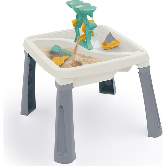 Dolu: 3-In-1 Activity Table: Sand, Water & Creativity - White, Green, Yellow