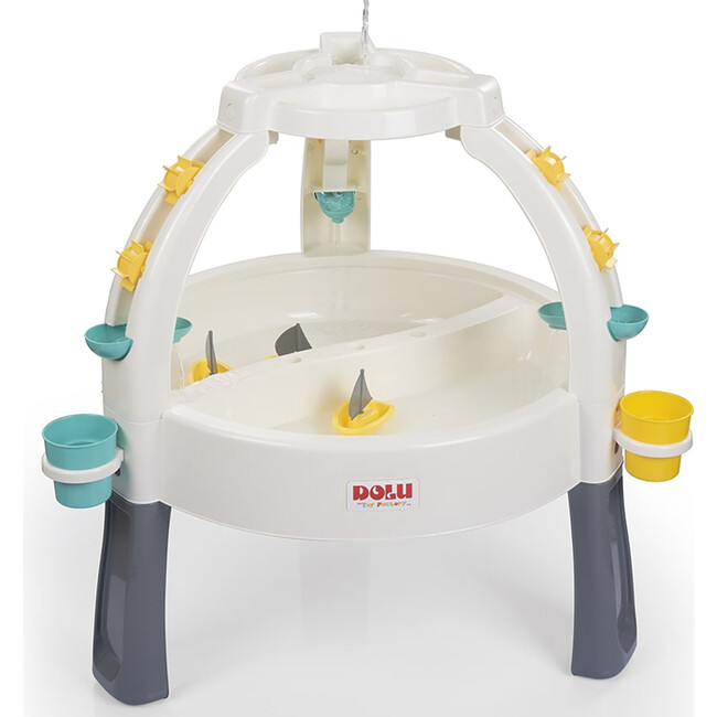 Dolu: Fun Fountain Water Table: White, Green, Yellow - Sand & Water Activity Table