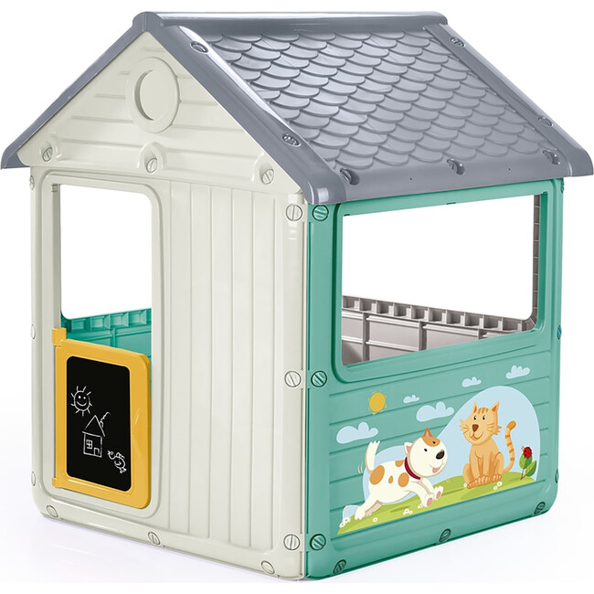 Dolu: My First House: White & Green - Playhouse, Indoor & Outdoor Toy