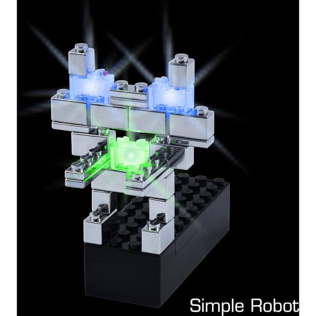 E-Blox: Power Blox: BYO Light Robot - 3-In-1  Kit, 3D Building Blocks - STEM Toys - 2