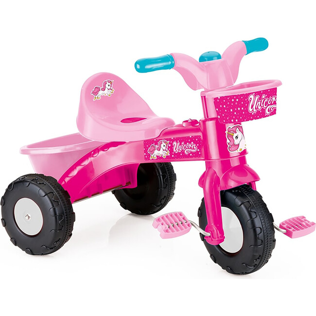 Dolu: My First Trike: Pink & Unicorn - Pedal Operated Ride-On Tricycle