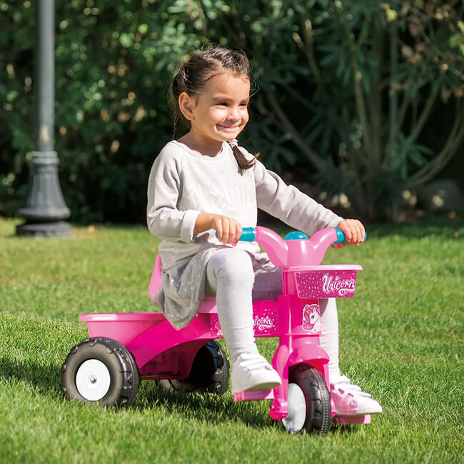 Dolu: My First Trike: Pink & Unicorn - Pedal Operated Ride-On Tricycle - Ride-Ons - 2