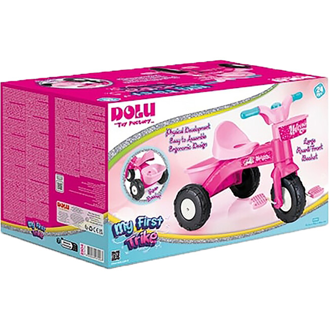 Dolu: My First Trike: Pink & Unicorn - Pedal Operated Ride-On Tricycle - Ride-Ons - 3