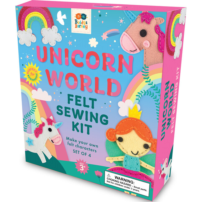 Buddy & Barney: Unicorn World Felt Sewing Kit, Kids Age 3+