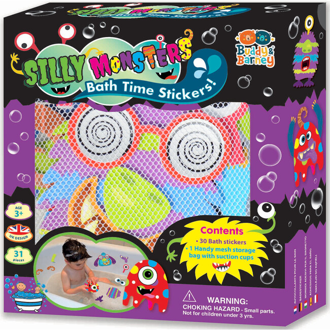 Buddy & Barney: Silly Monsters Bath Time Stickers, Kids Age 3+