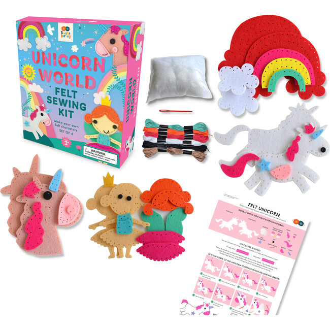 Buddy & Barney: Unicorn World Felt Sewing Kit, Kids Age 3+ - Developmental Toys - 4