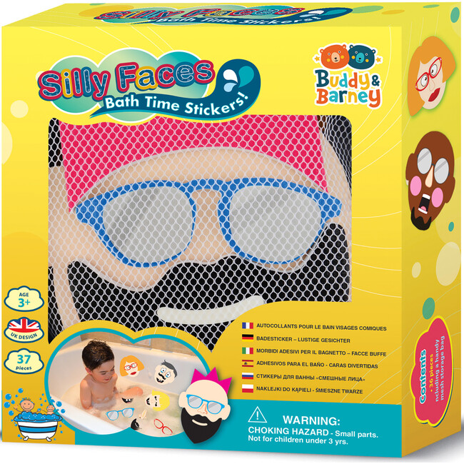 Buddy & Barney: Silly Faces Bath Time Stickers, Kids Age 3+